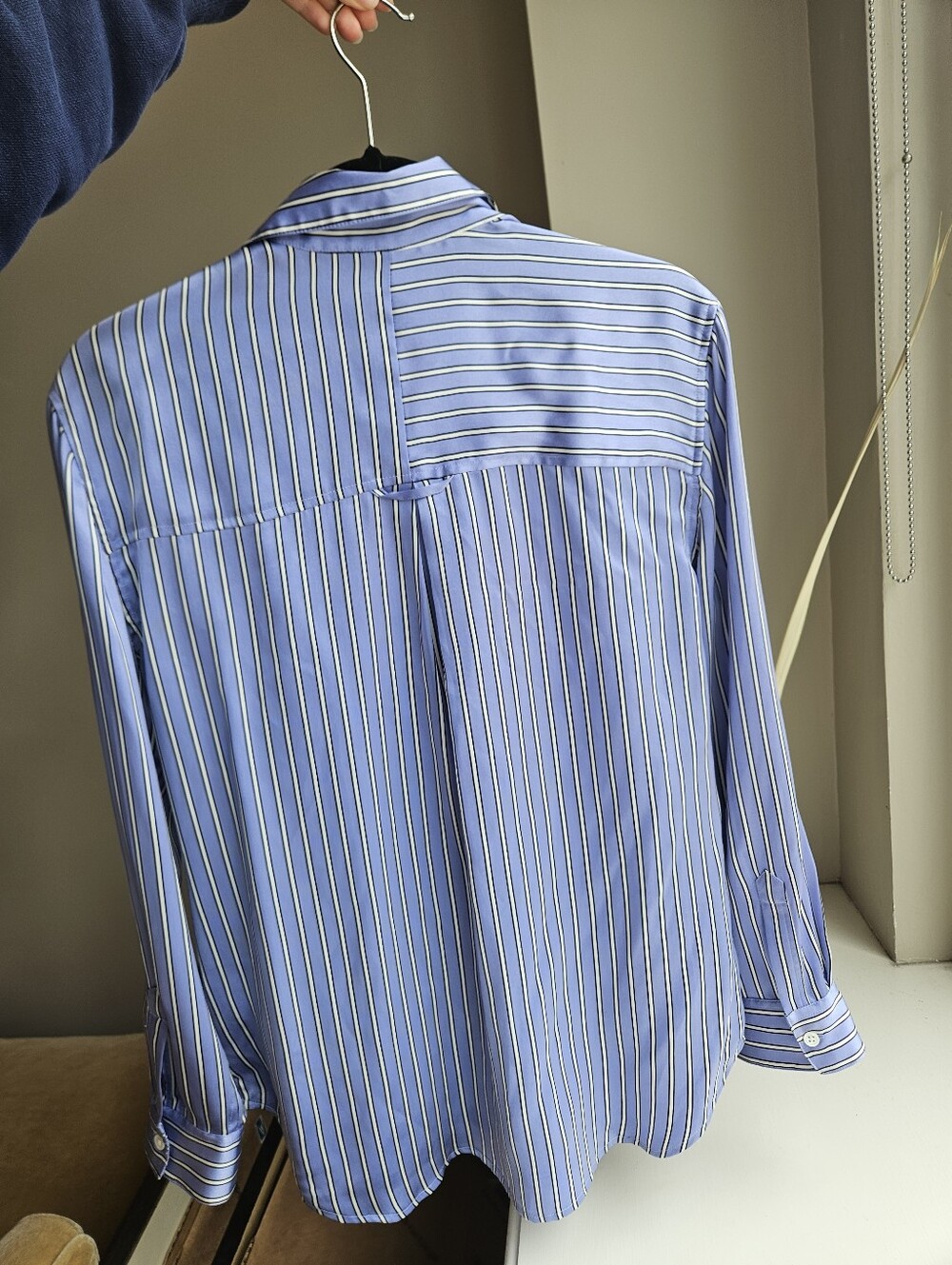 Rails 100% Silk Blue Striped Button-Up Spencer Shirt Moonlight Stripe - Size S - Picture 5 of 14